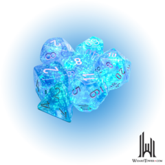 Borealis - Polyhedral 7-Die Set - Sky Blue / White Luminary